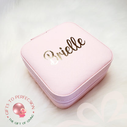 Blush Pink Travel Jewelry Case