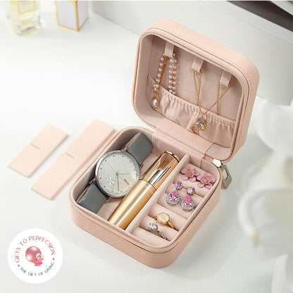 Blush Pink Travel Jewelry Case